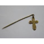 RUSSIAN GOLD (56) CROSS FORM TIE PIN