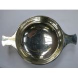 HALLMARKED SILVER TWO HANDLED DISH,