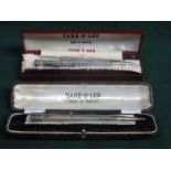 HALLMARKED SILVER YARD-O-LED PENCIL AND HALLMARKED SILVER YARD-O-LED PEN,