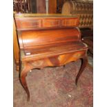 GOOD QUALITY FRENCH STYLE ROSEWOOD ORMOLU MOUNTED LADIES WRITING DESK WITH NICELY FITTED INTERIOR