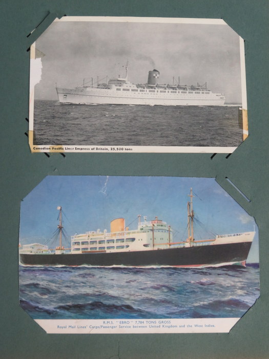 ALBUM OF SHIPPING RELATED POSTCARDS