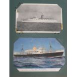 ALBUM OF SHIPPING RELATED POSTCARDS