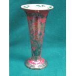 WEDGWOOD GLAZED FAIRYLAND LUSTRE VASE WITH GILDED FIRBOLGS AND THUMBELINA DECORATION AND FISH TO