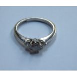 18ct WHITE GOLD THREE STONE DIAMOND RING