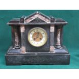 DECORATIVE BLACK SLATE MANTLE CLOCK