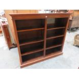 SET OF MAHOGANY OPEN BOOKSHELVES