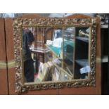 ANTIQUE DECORATIVE GILT FRAMED WALL MIRROR,