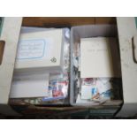 BOX CONTAINING BRITISH AND FOREIGN POSTAGE STAMPS