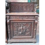 HEAVILY CARVED CONTINENTAL STYLE SINGLE DOOR,