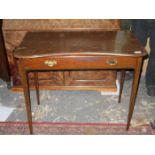 GEORGIAN MAHOGANY INVERTED SINGLE DRAWER SIDE TABLE