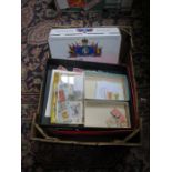 BOX CONTAINING MOSTLY FOREIGN POSTAGE STAMPS