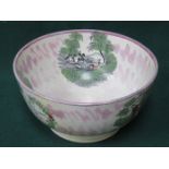 INTERESTING LATE 18th/EARLY 19th CENTURY OVERSIZED 'SAILORS FAREWELL' CERAMIC BOWL,