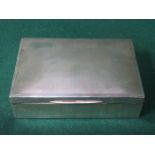 HALLMARKED SILVER MACHINE TURNED CIGARETTE BOX,