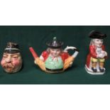 THREE VARIOUS EARLY CHARACTER/TOBY JUGS