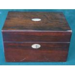 ROSEWOOD FITTED VANITY BOX WITH MOTHER OF PEARL MOUNTS