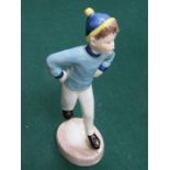 ROYAL WORCESTER GLAZED CERAMIC FIGURE 'TUESDAY'S CHILD IS FULL OF GRACE',