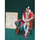 ROYAL DOULTON LIMITED EDITION GLAZED CERAMIC FIGURE- EDWARD VI, HN4263,