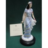 BOXED COALPORT GLAZED CERAMIC FIGURE- QUEEN OF SHEBA,