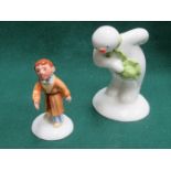 TWO ROYAL DOULTON LIMITED EDITION GLAZED CERAMIC FIGURES- THE SNOWMAN AND JAMES (BOXED)