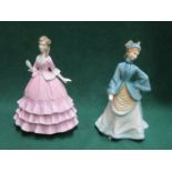 TWO ROYAL WORCESTER GLAZED CERAMIC FIGURES- DIANA AND REBECCA