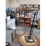 A VINTAGE ANGLEPOISE WORK BENCH LAMP IN BLACK