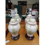 FOUR VARIOUS CERAMIC TABLE LAMPS