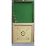 VINTAGE SNOOKER TABLE WITH FOLD OUT LES AND KAROM BOARD