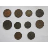 TEN 19th CENTURY INDUSTRIAL TOKENS