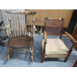 BERGERE BEDROOM CHAIR AND ROCKING CHAIR