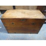 ANTIQUE TEAK BLANKET CHEST