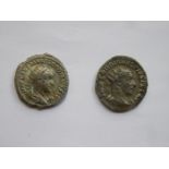 TWO GORDIAN ROMAN DENARIUS TYPE COINS