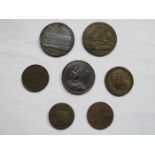 SEVEN VARIOUS COMMEMORATIVE COINS