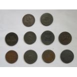 TEN 19th CENTURY INDUSTRIAL TOKENS