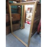 LARGE GILDED AND BEVELLED WALL MIRROR