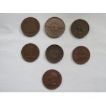 SEVEN VARIOUS COMMEMORATIVE COINS