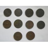 TEN 19th CENTURY INDUSTRIAL TOKENS