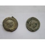 TWO GORDIAN ROMAN DENARIUS TYPE COINS