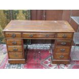 MAHOGANY PEDESTAL WRITING DESK