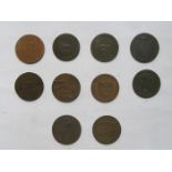 TEN 18th CENTURY INDUSTRIAL TOKENS