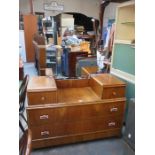 ART DECO STYLE WALNUT VENEERED DRESSING TABLE