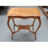 SHAPED TOPPED MAHOGANY PARLOUR TABLE