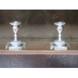 PAIR OF STERLING SILVER CANDLE STICKS