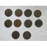 TEN 19th CENTURY INDUSTRIAL TOKENS