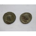 TWO GORDIAN ROMAN DENARIUS TYPE COINS