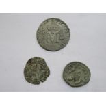 CHARLES I FRENCH (1560) COIN AND TWO OTHER EARLY COINS