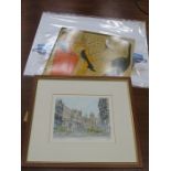 PHILLIP MARTIN, PENCIL SIGNED PRINT OF BRIDGE STREET IN CHESTER, PLUS POSTER BOOK, ETC.