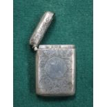 HALLMARKED SILVER VESTA CASE