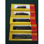 N GAUGE HORNBY FOUR TENDER ENGINES AND ONE TANK,