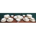 PARCEL OF WEDGEWOOD ART DECO GILDED DINNER SET, APPROXIMATELY THIRTY PLUS PIECES,
