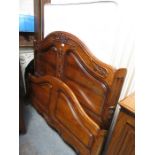 REPRODUCTION CARVED DOUBLE BED FRAME